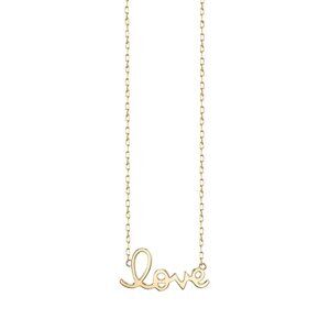 Sydney Evan 14k Pure Gold Small Love Necklace (new in box) orig $465